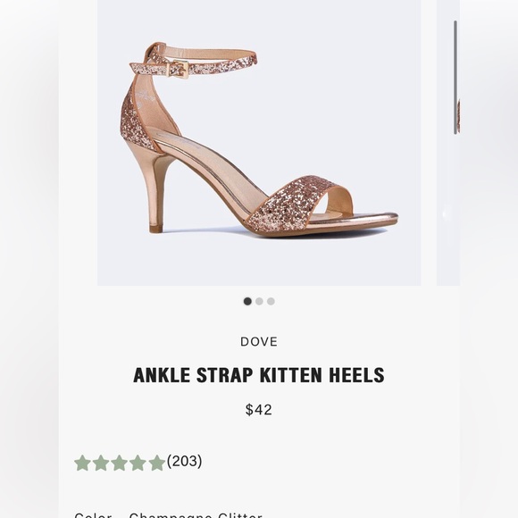 New j.adams dove champagne glitter heels - Picture 9 of 10